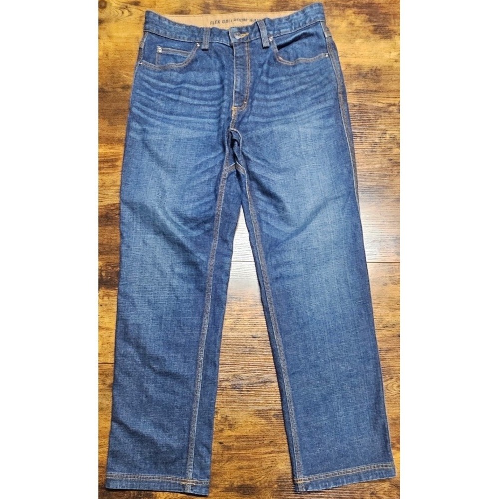 Duluth Trading Co Men's Flex Ballroom Relaxed Fit Jeans Washed Denim Size‎ 34x32